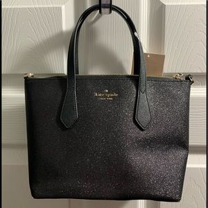 Kate Spade Black Glitter Small Satchel